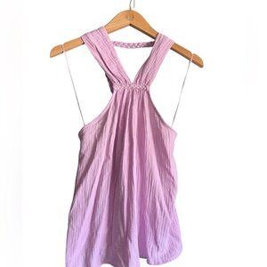 Chic Lilac Braided Strap Tank Top